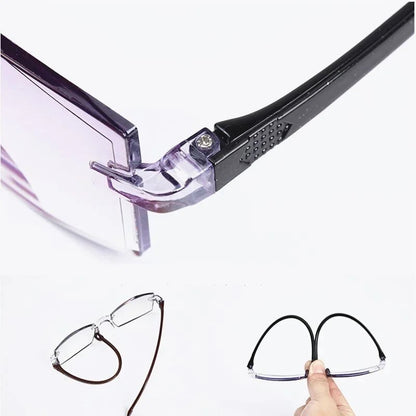 🔥2023 New Sapphire high hardness anti-blue progressive Far And Near Dual-Use Reading Glasses✨